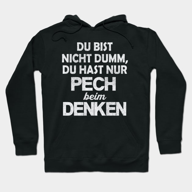 Pech beim Denken Sarkasmus lustiger Spruch Hoodie by Foxxy Merch